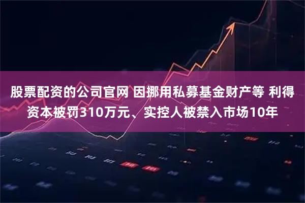 股票配资的公司官网 因挪用私募基金财产等 利得资本被罚310万元、实控人被禁入市场10年